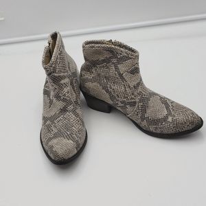 Snakeskin Look Coconuts Ankle Boots